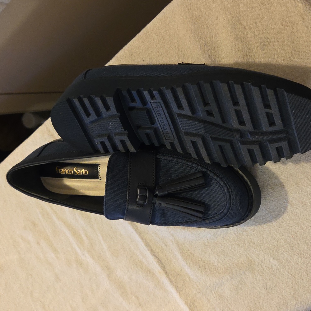 Franco Sarto BlueTassel Loafers Size 6 - Picture 4 of 6